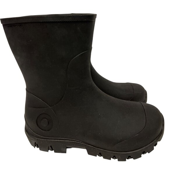 Bogs Bloom Essential Kids Unisex Mid Rain Boot Black Pull On Warm Size K13 13 - Picture 1 of 10
